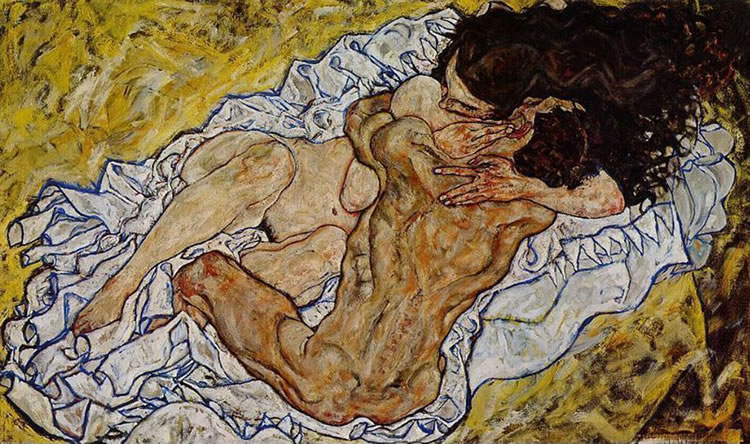 egon schiele el abrazo