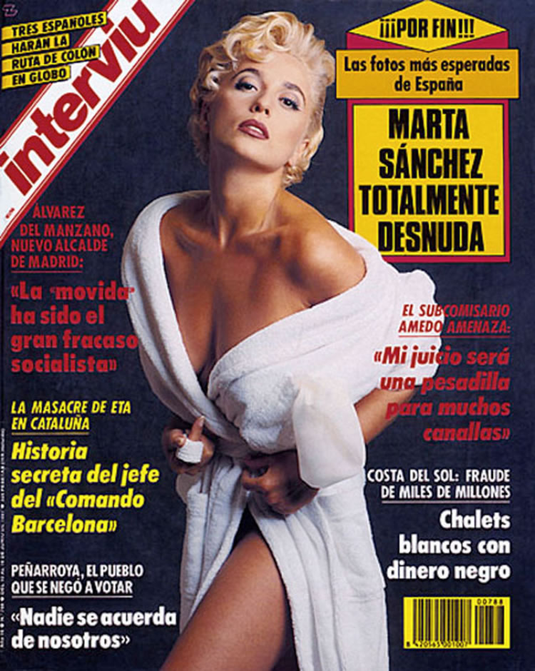 portada de Interviú con Marta Sánchez