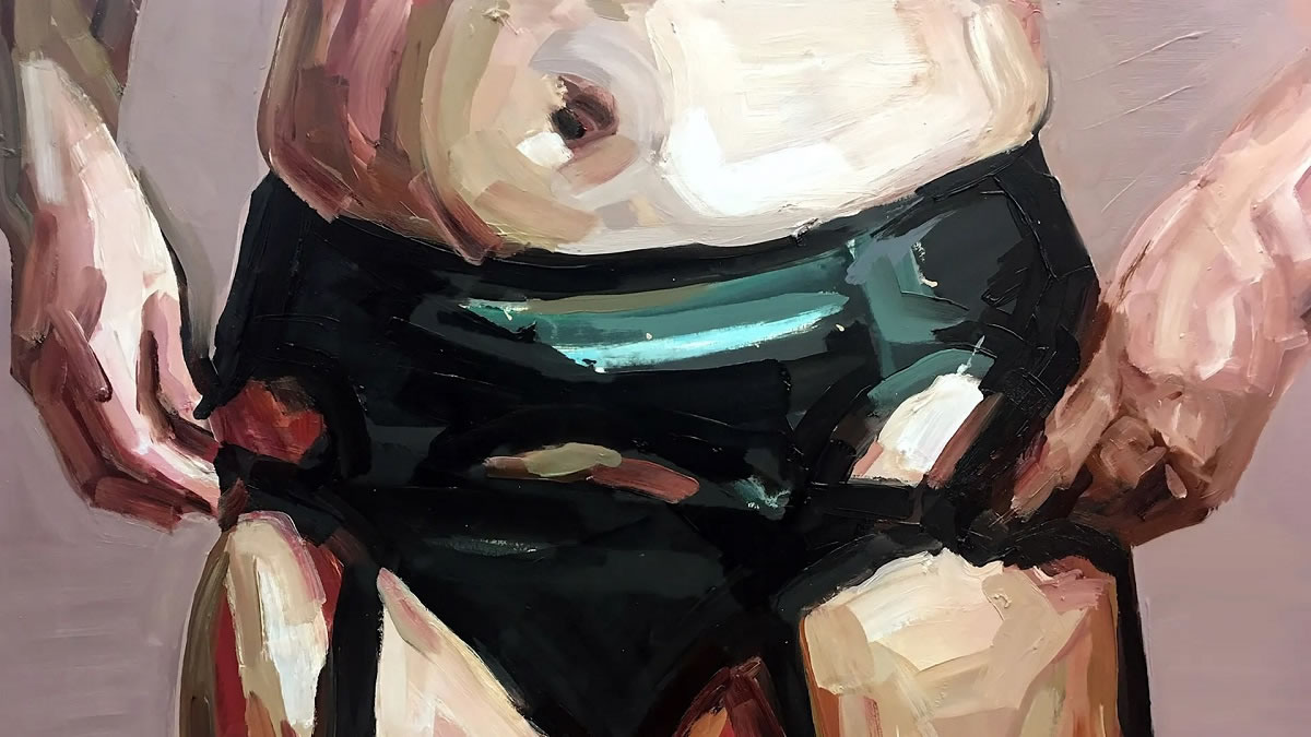 lencería femenina pintada por Yolanda Dorda