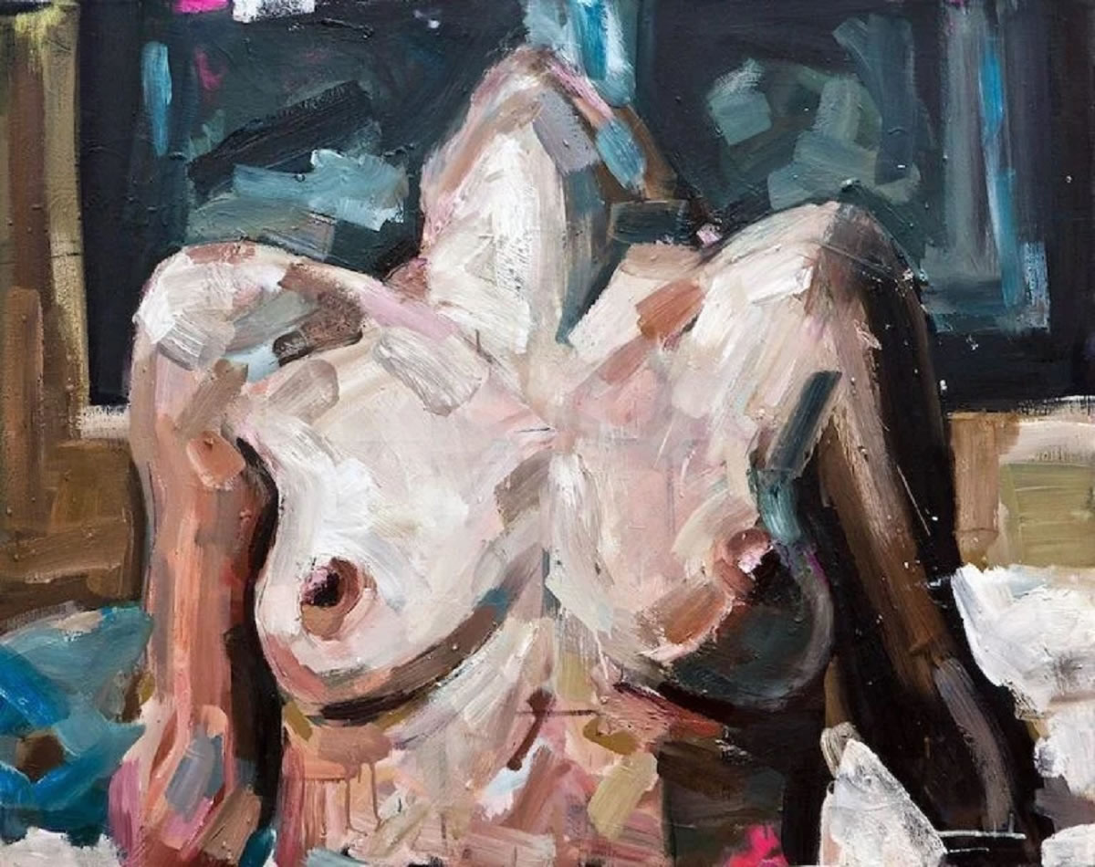 desnudo femenino pintado por Yolanda Dorda